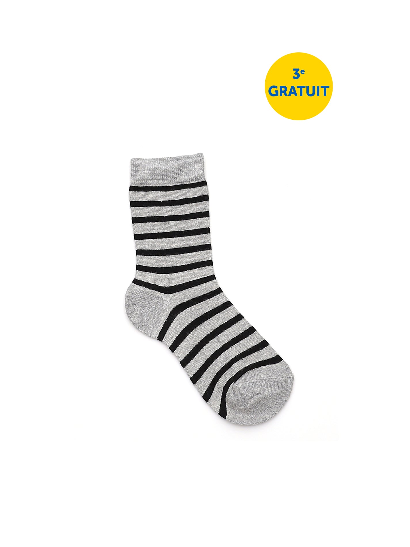 Bas femme à rayures - Noir&gris - #91B-30