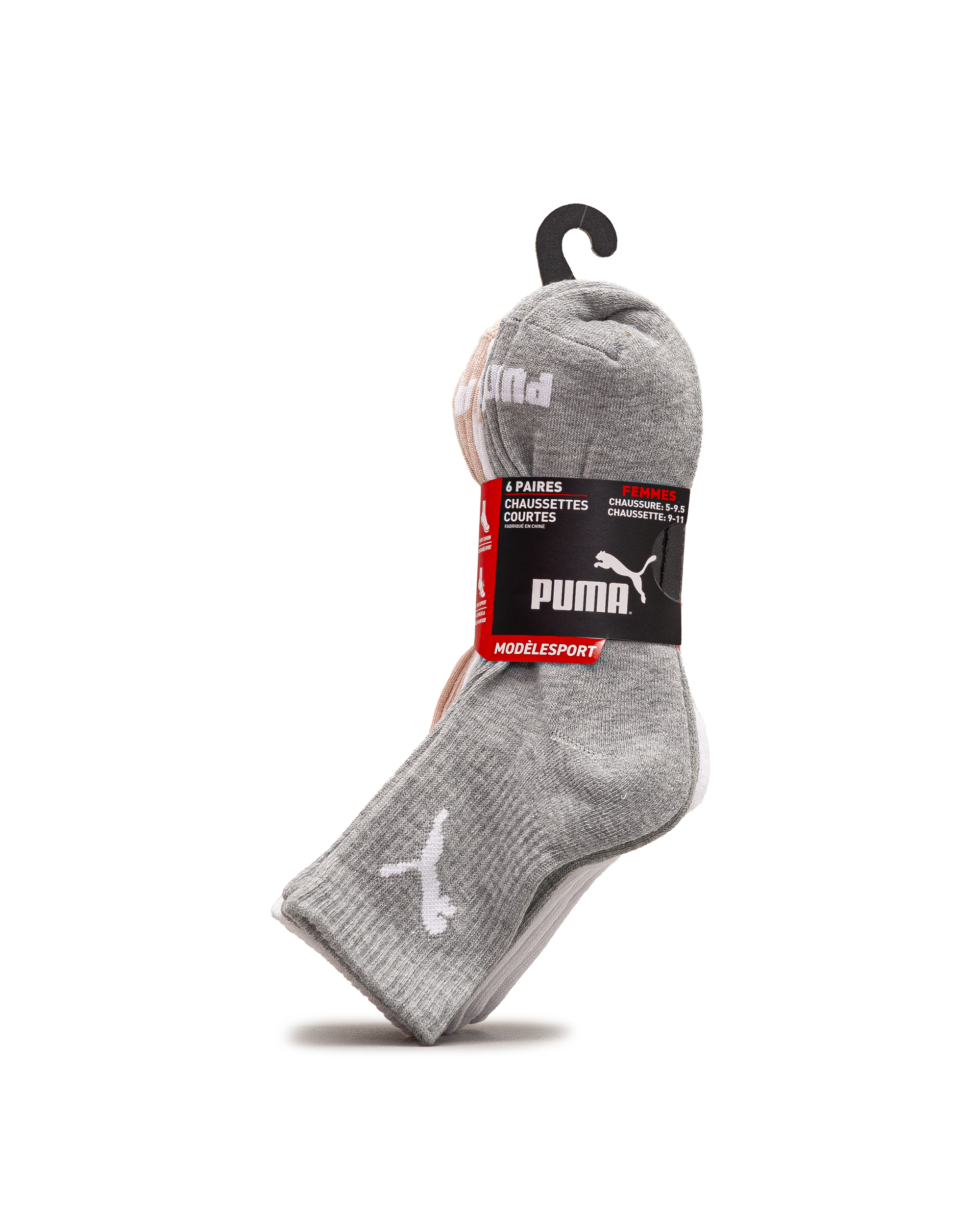 Womens low crew socks 6pk - Multicolore - #91B-46