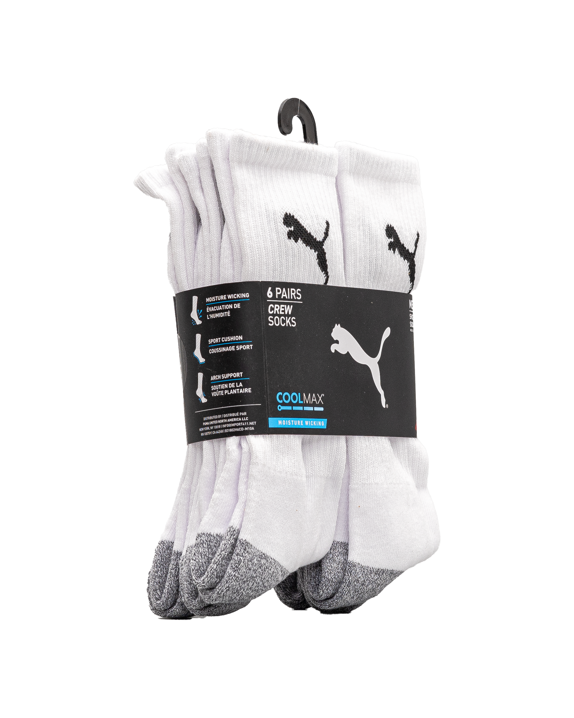 Bas adulte 6pk  - Blanc&noir - #92B-01