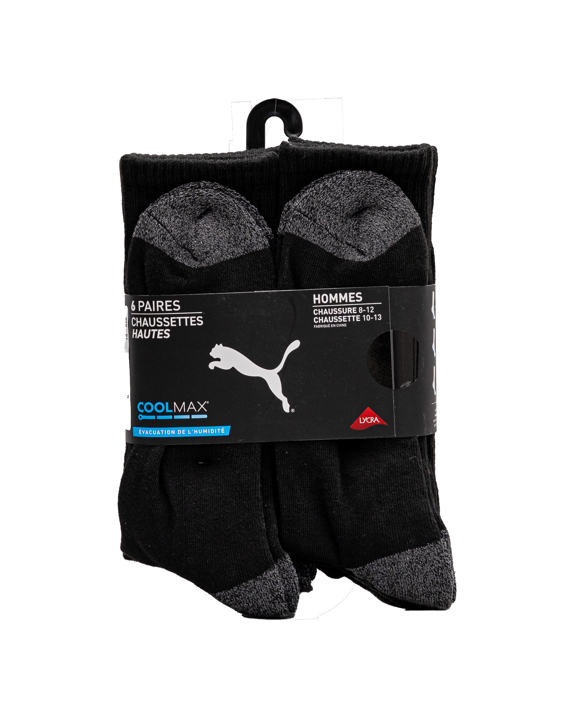 Bas adulte 6pk  - Noir - #92B-01