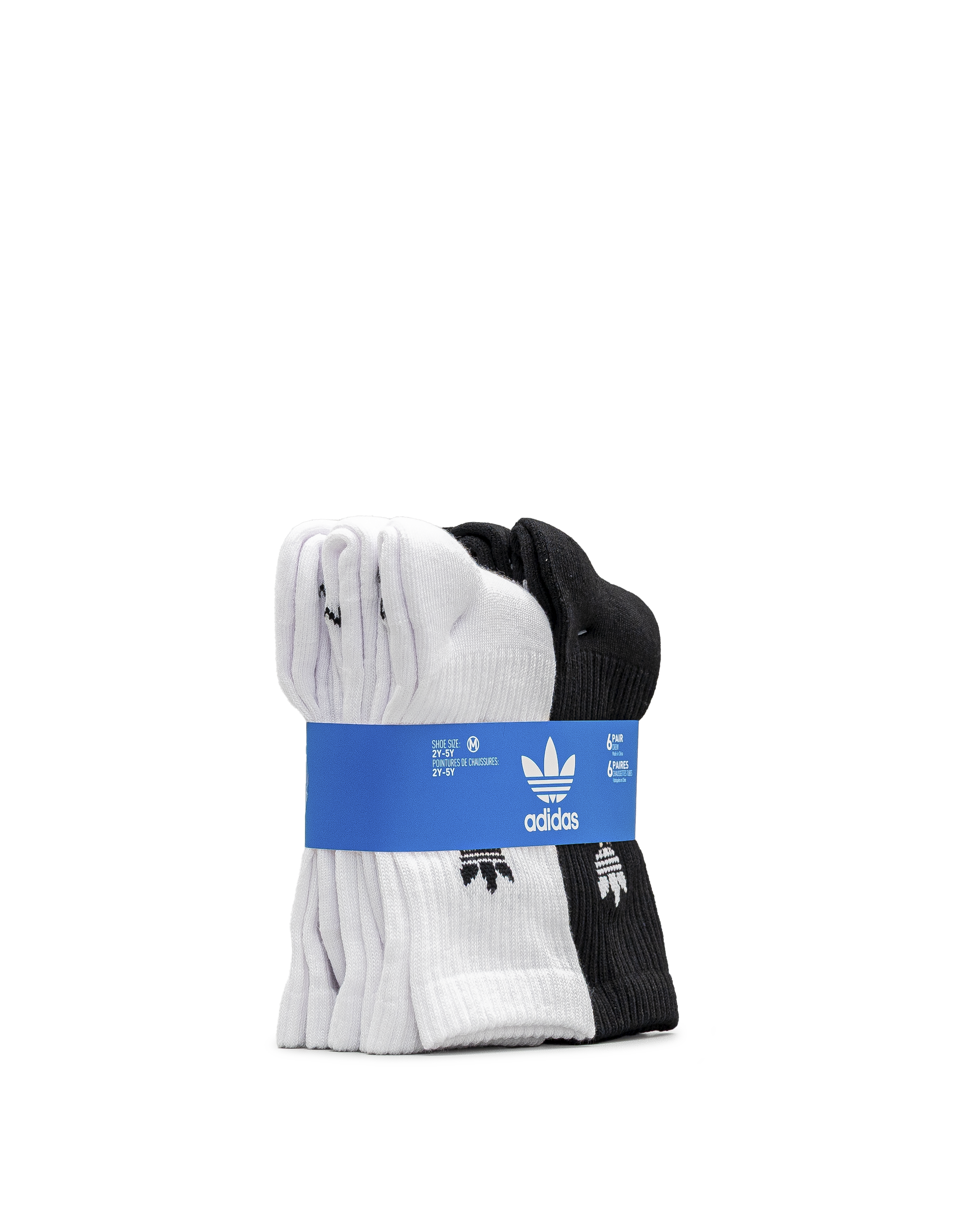 Youth orig 6 pck crew - Blanc&noir - #97B-157