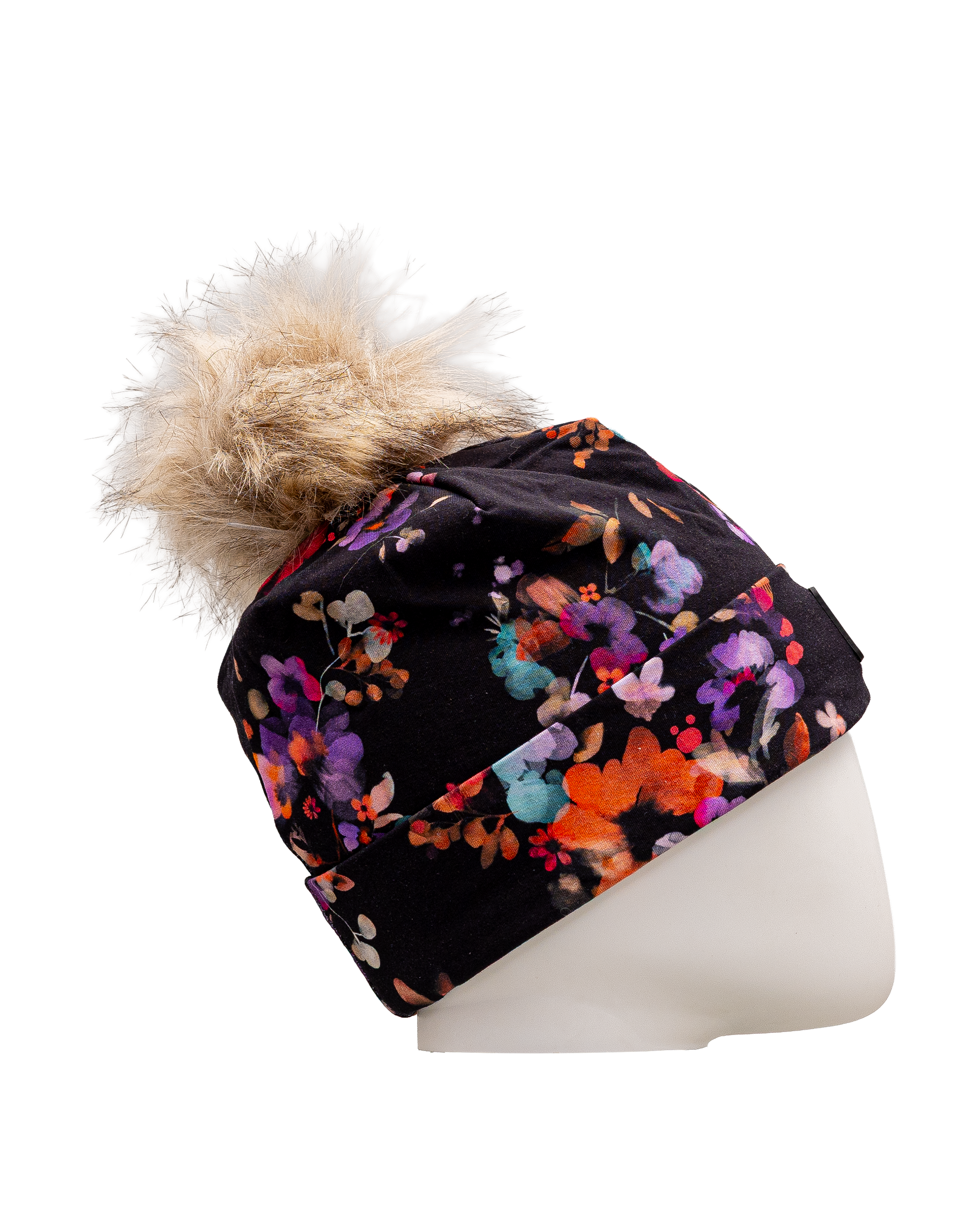 Tuque pompom jersey 5 14y - Fleur - #97D-206