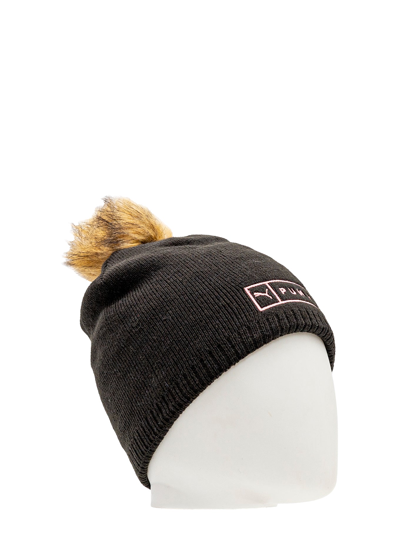 Girls hughes faux pompom  - Noir&rose - #97P-25