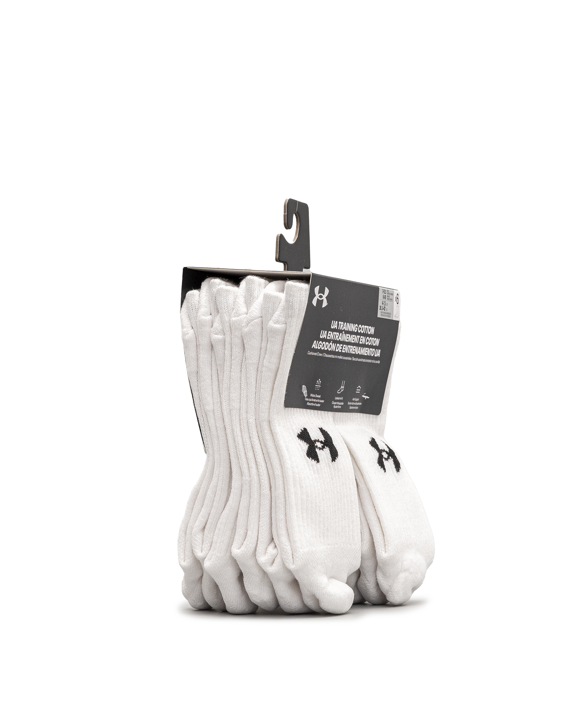 Unisex 6pk crew - Blanc - #98B-14