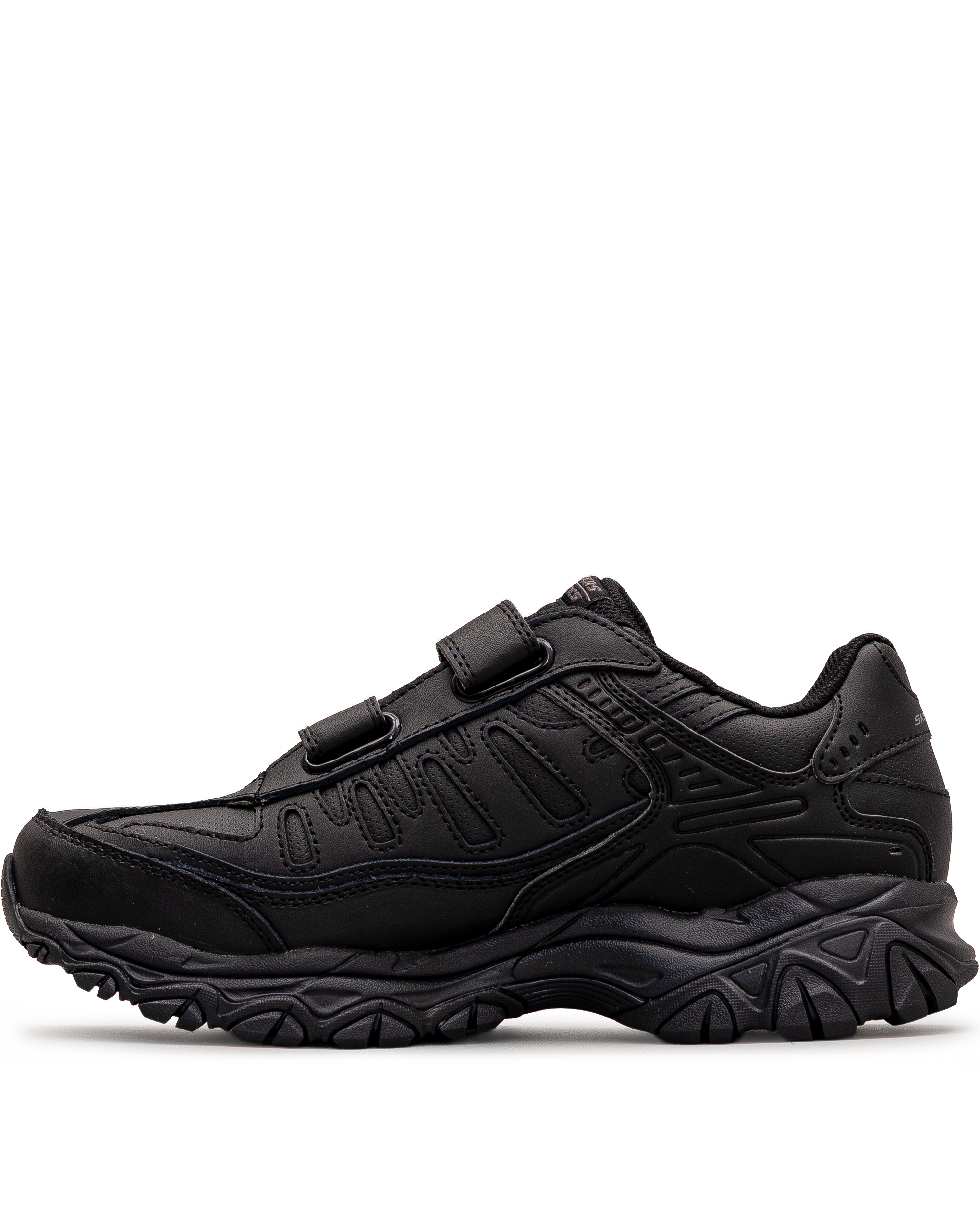 Autre vue latérale de la chaussure Skechers Final Cut extra large noire pour enfant