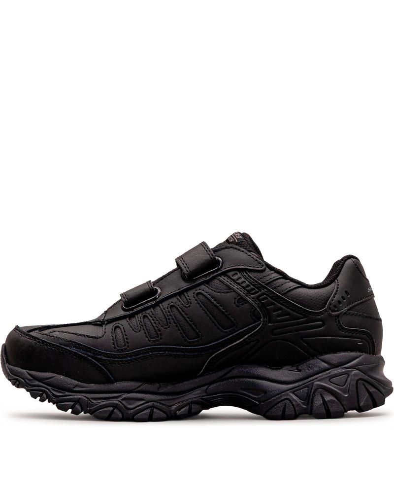 Autre vue latérale de la chaussure Skechers Final Cut extra large noire pour enfant