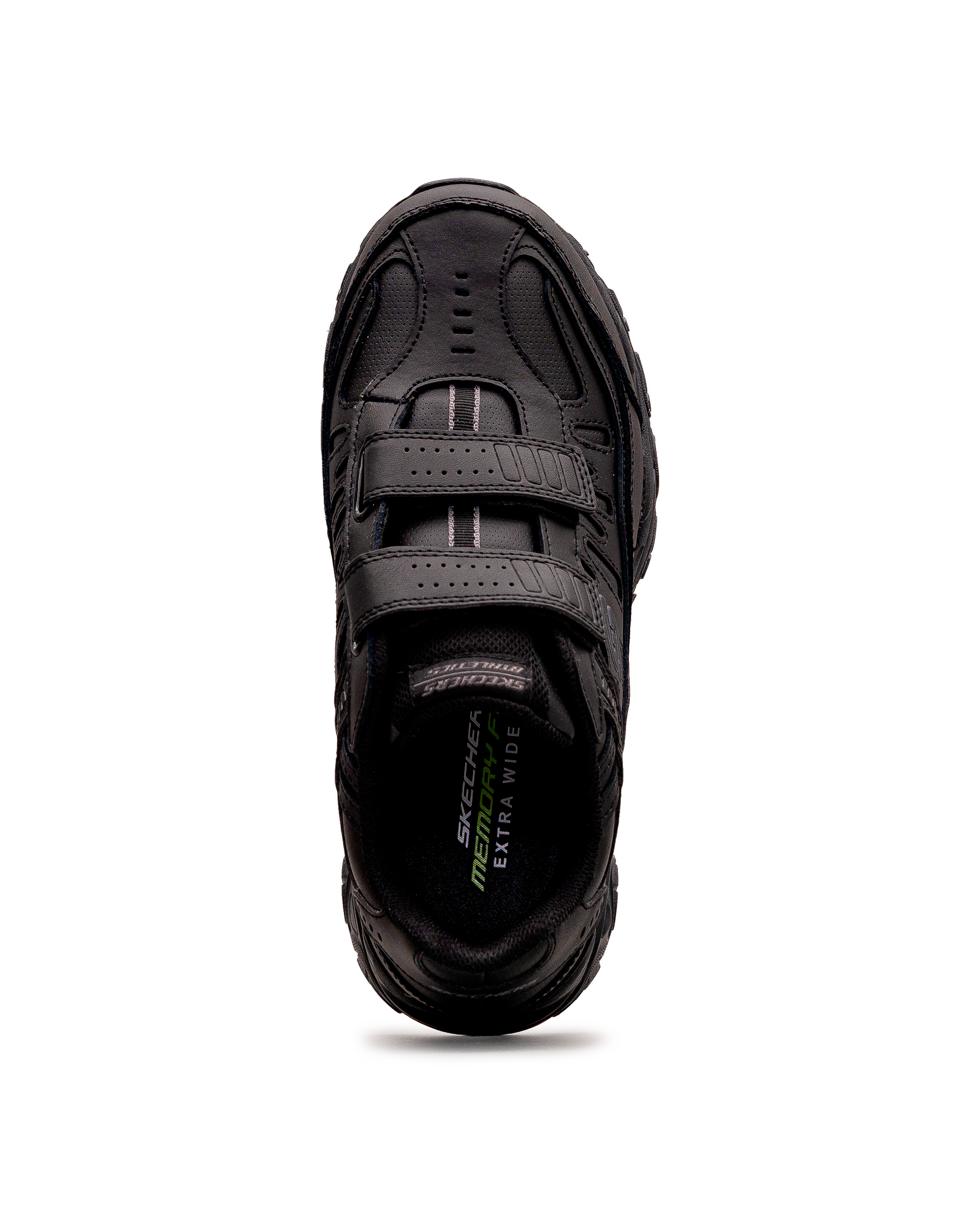 Vue de dessus de la chaussure Skechers Final Cut noire pour enfant
