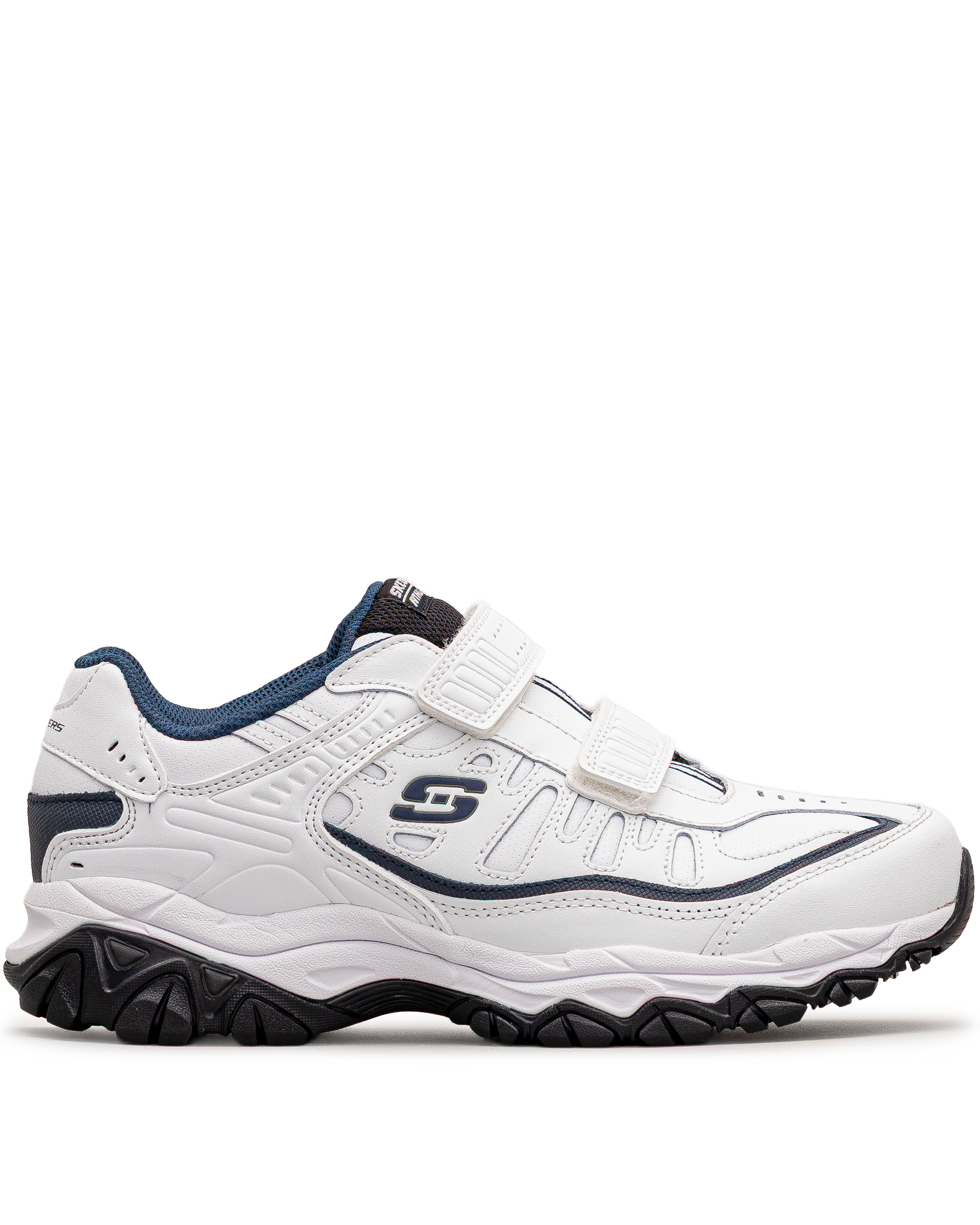 Vue latérale de la chaussure Skechers Final Cut extra large blanche pour enfant