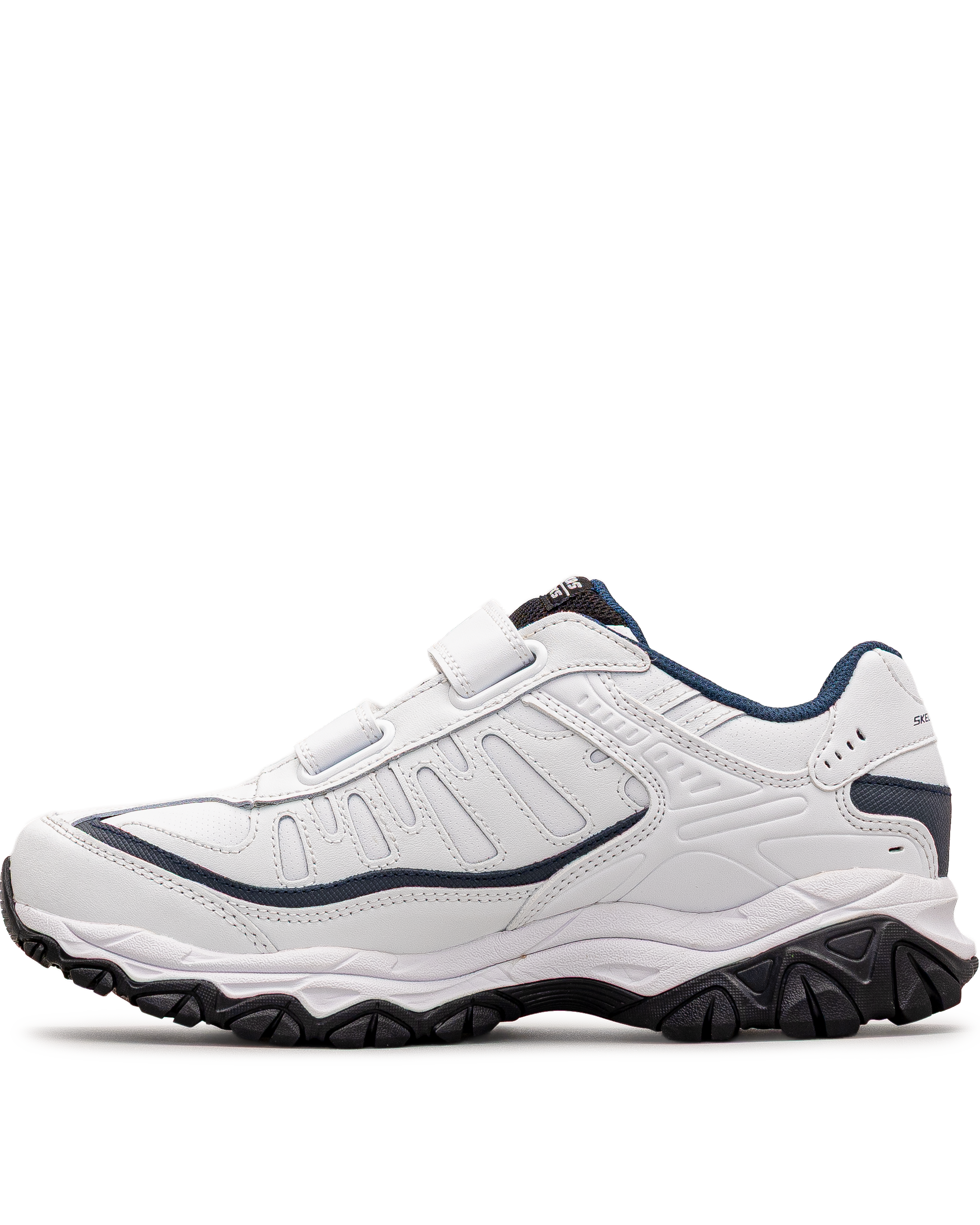 Autre vue latérale de la chaussure Skechers Final Cut extra large blanche pour enfant