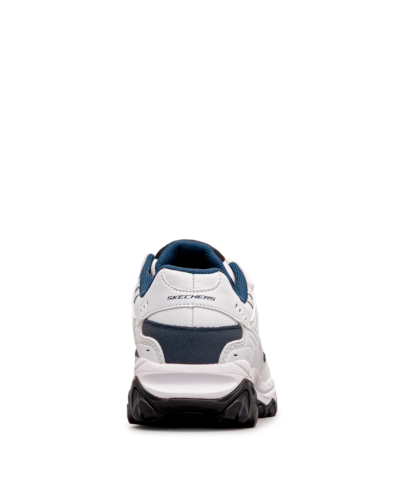 Vue arrière de la chaussure Skechers Final Cut extra large blanche pour enfant