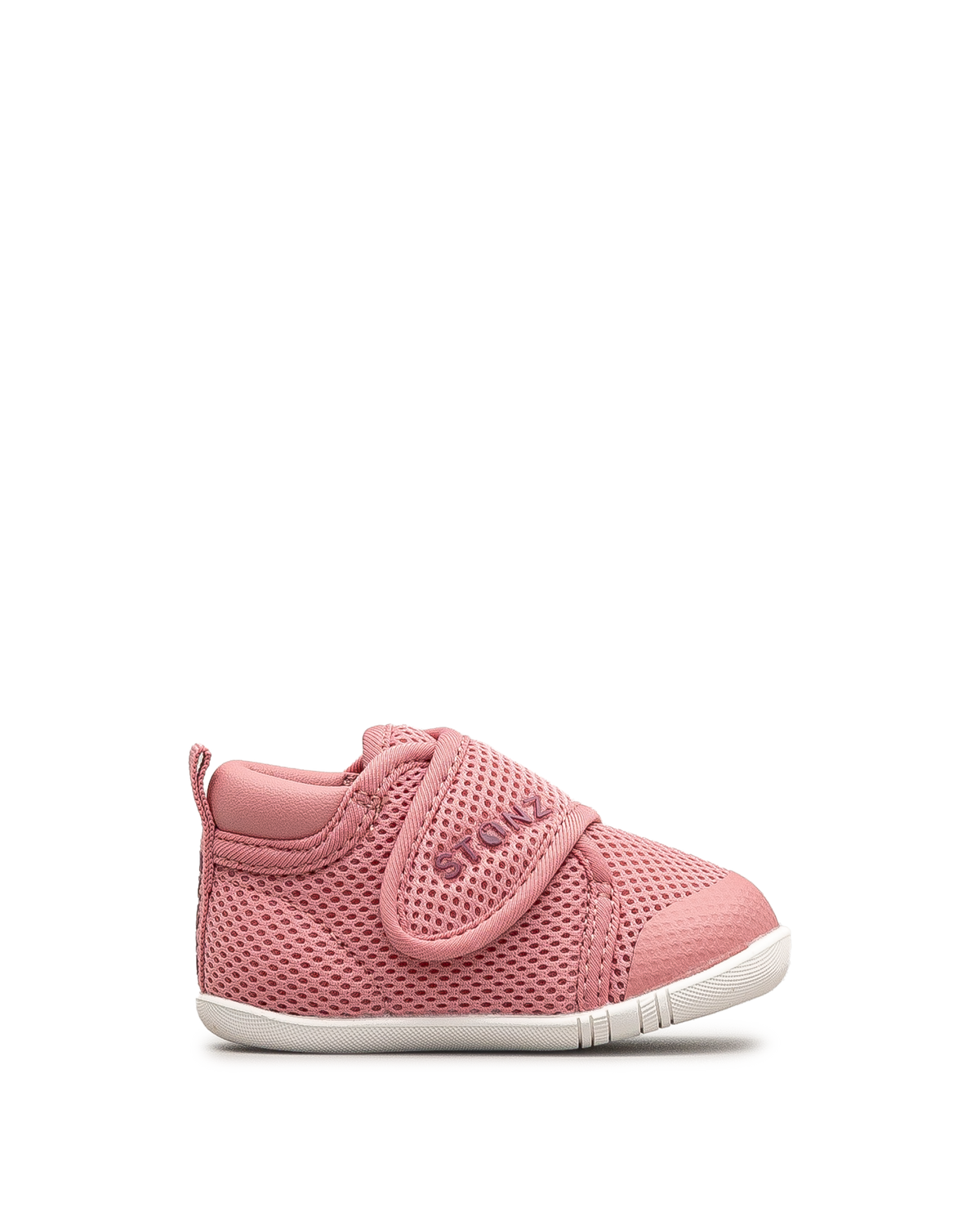 Vue latérale de la chaussure Stonz Cruiser Original bébé rose pâle