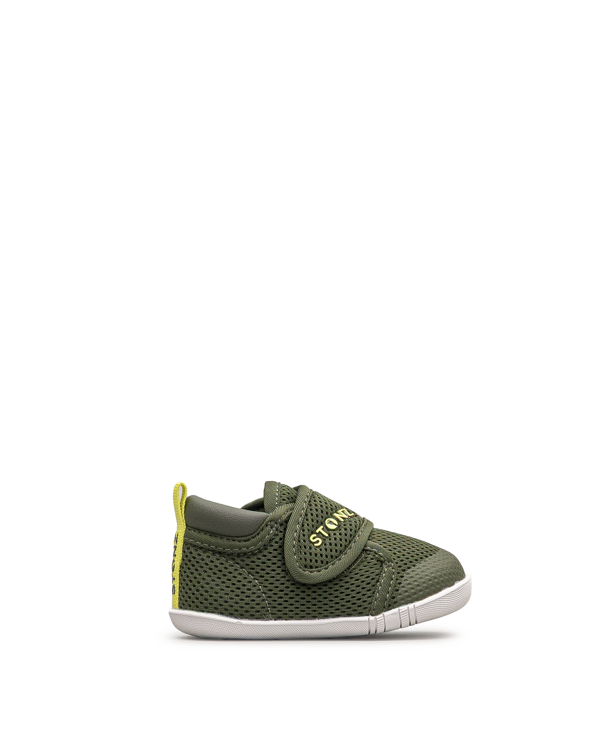 Vue latérale de la chaussure Stonz Cruiser Original bébé couleur kaki
