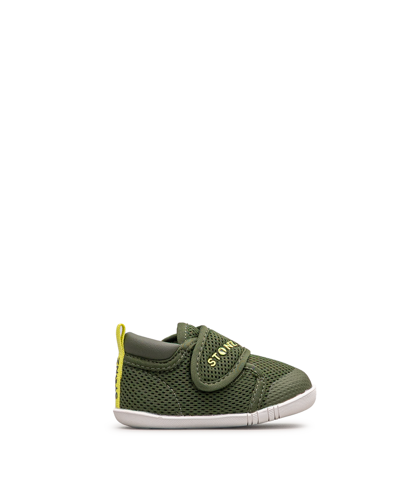 Vue latérale de la chaussure Stonz Cruiser Original bébé couleur kaki
