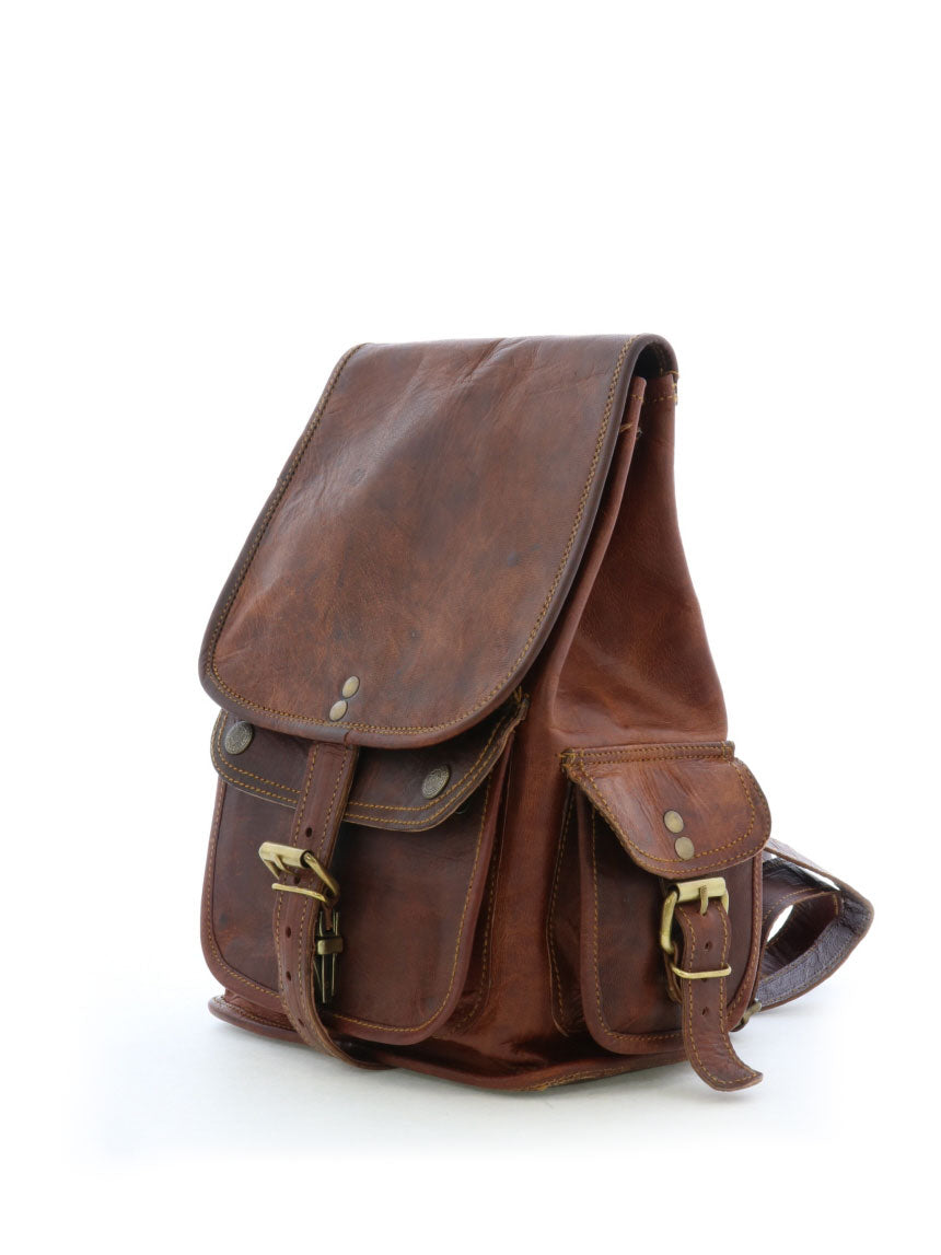 Sac à dos en cuir  - Tan - #90A-10