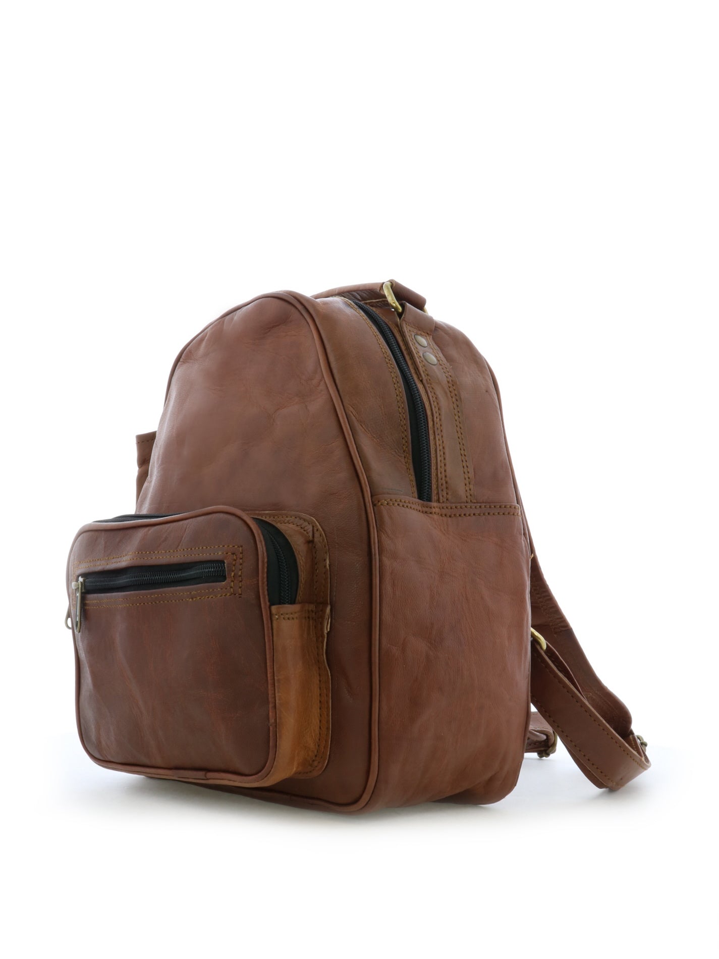 Sac a dos cuir - Tan - #90A-30