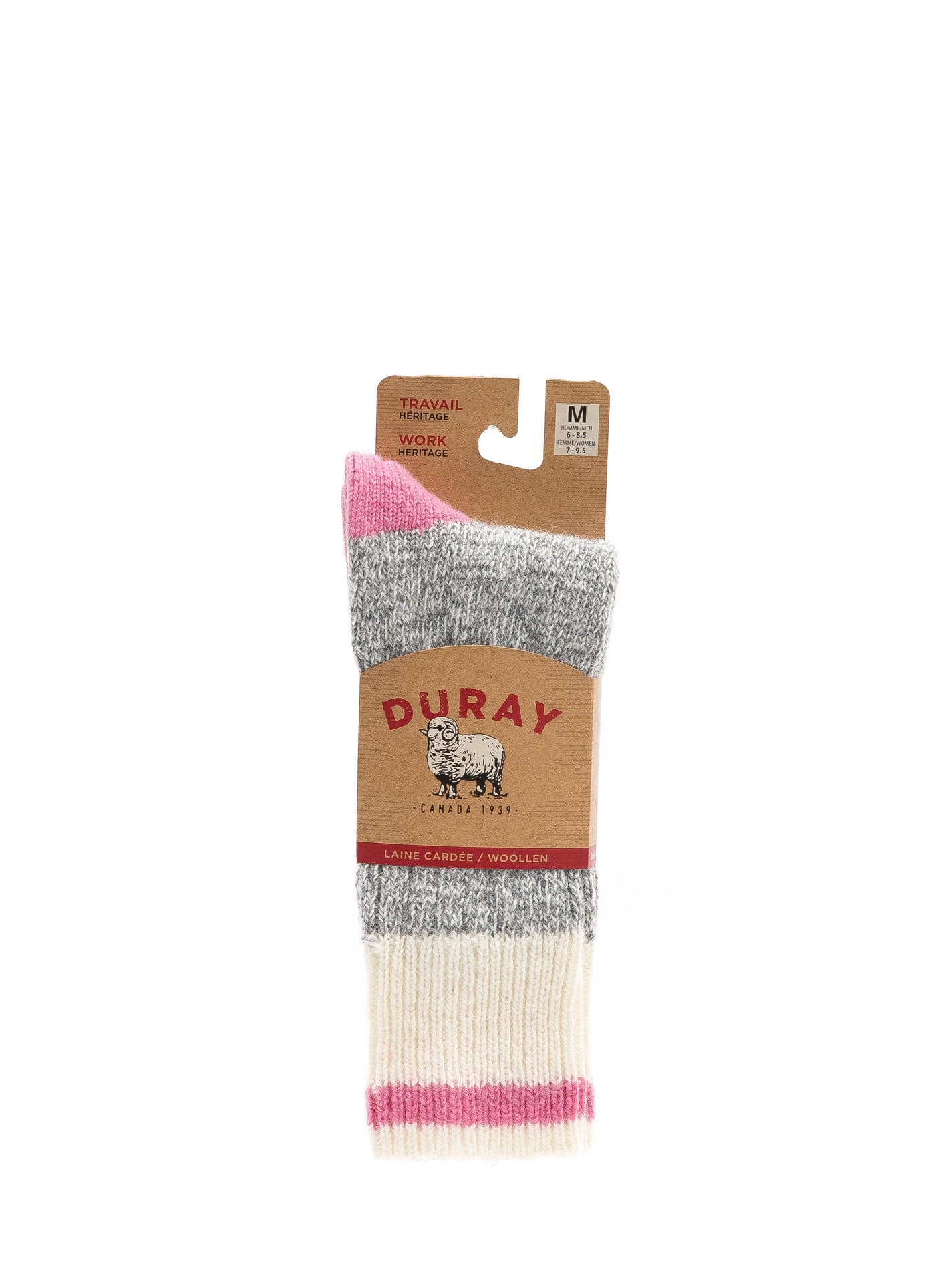 Bas de laine gris rose p - Rose pale - #91B-42