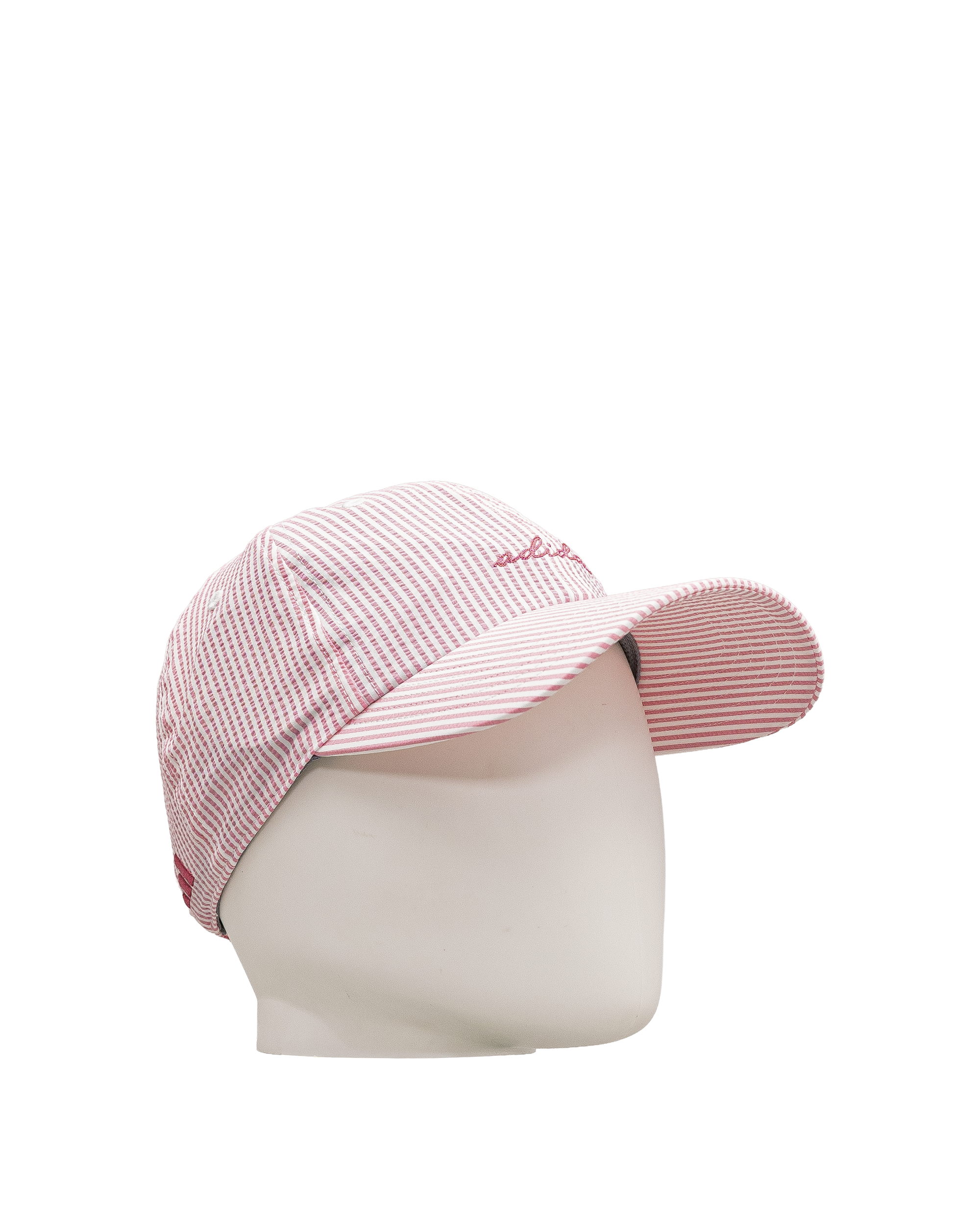 Seersucker fashion hat  - Rose pale - #91C-08