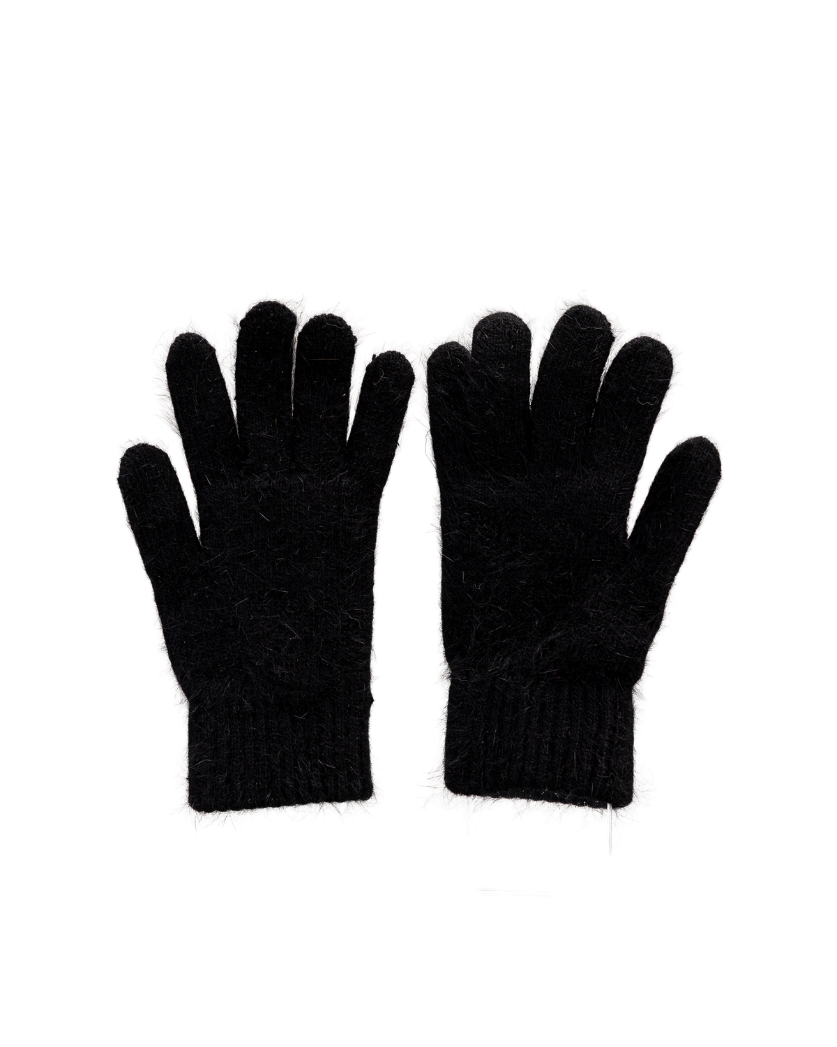 Gant tricot angora  - Noir - #91G-06