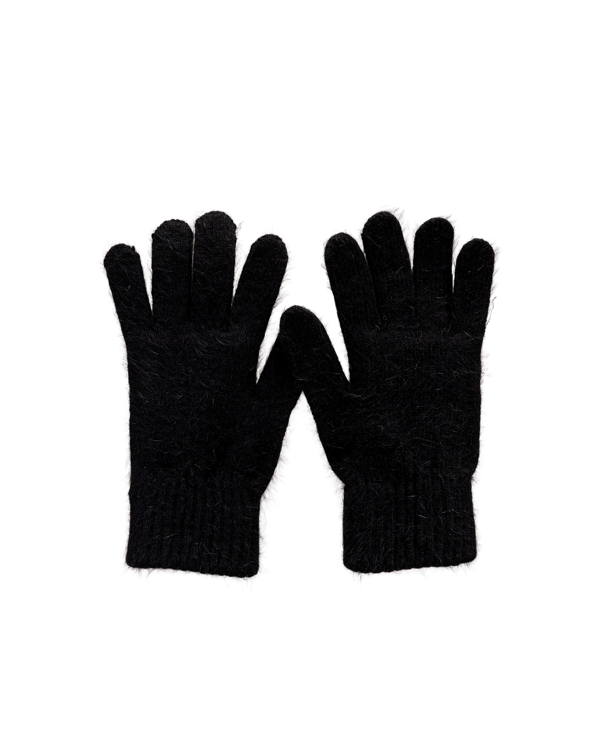 Gant tricot angora  - Noir - #91G-06