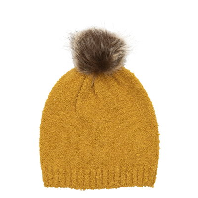 Tuque pompon unicolor - Jaune - #91R-14