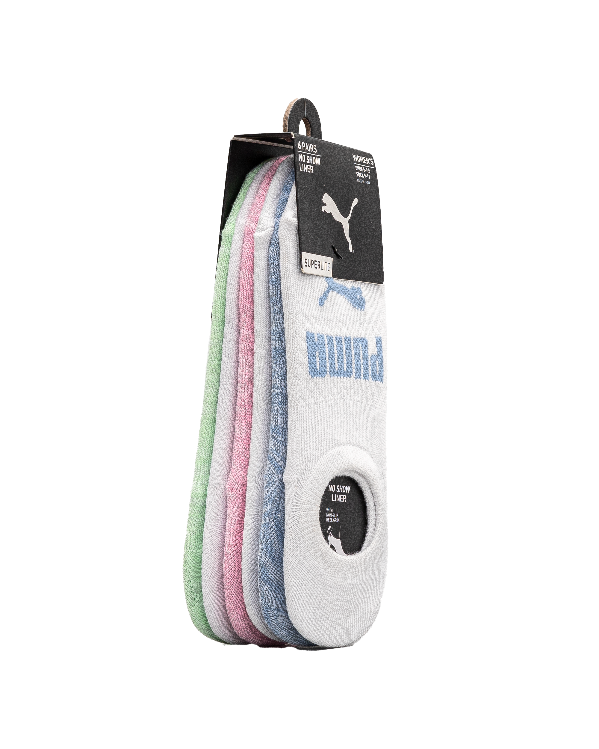 Bas invisible adulte 6pk  - Blanc&bleu - #91S-03