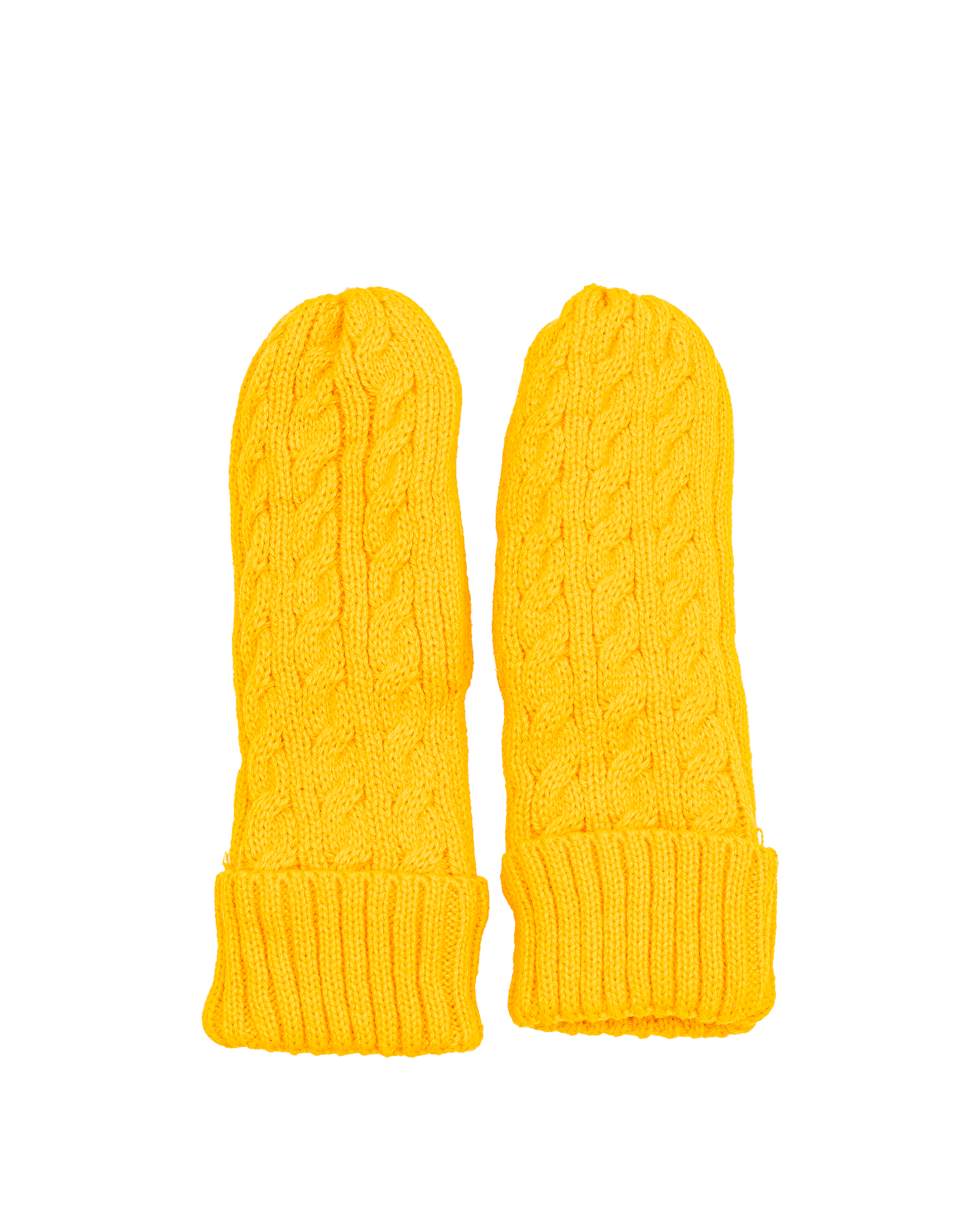 Mitaine tricot doublé - Jaune - #91Z-18