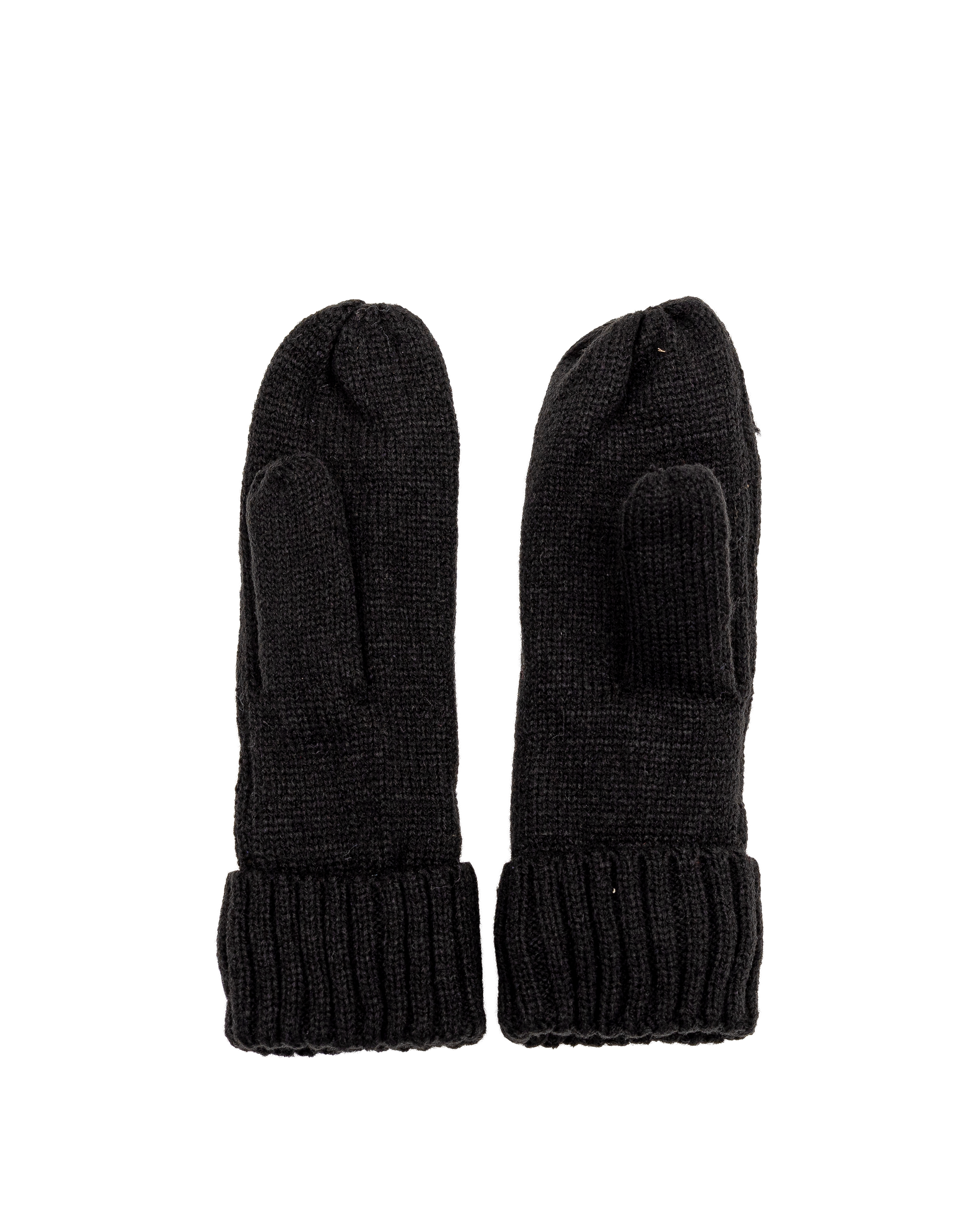 Mitaine tricot doublé - Noir - #91Z-18