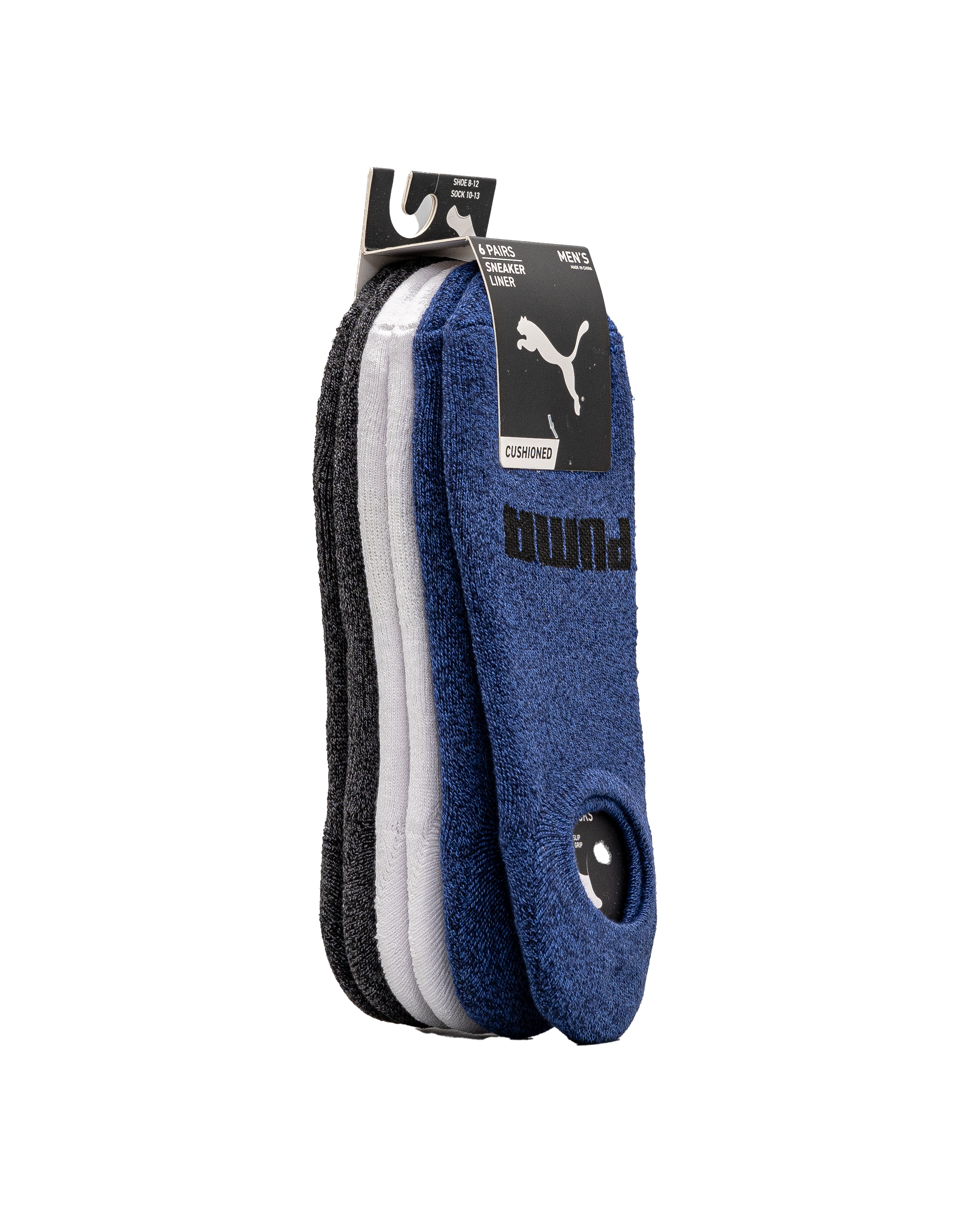 Bas invisible adulte 6pk  - Bleu - #92B-02