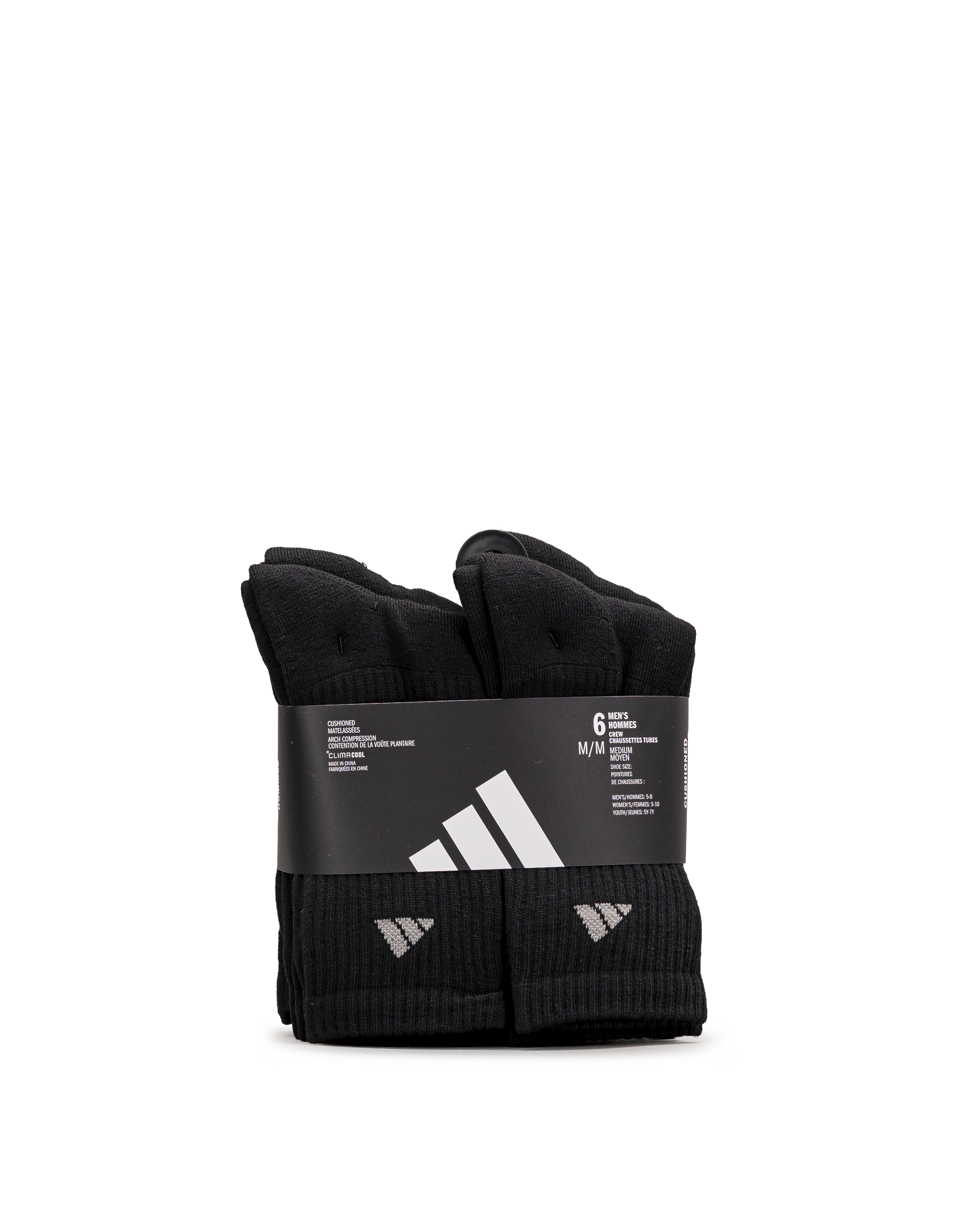 M athletic cushion 6pk  - Noir - #92B-18