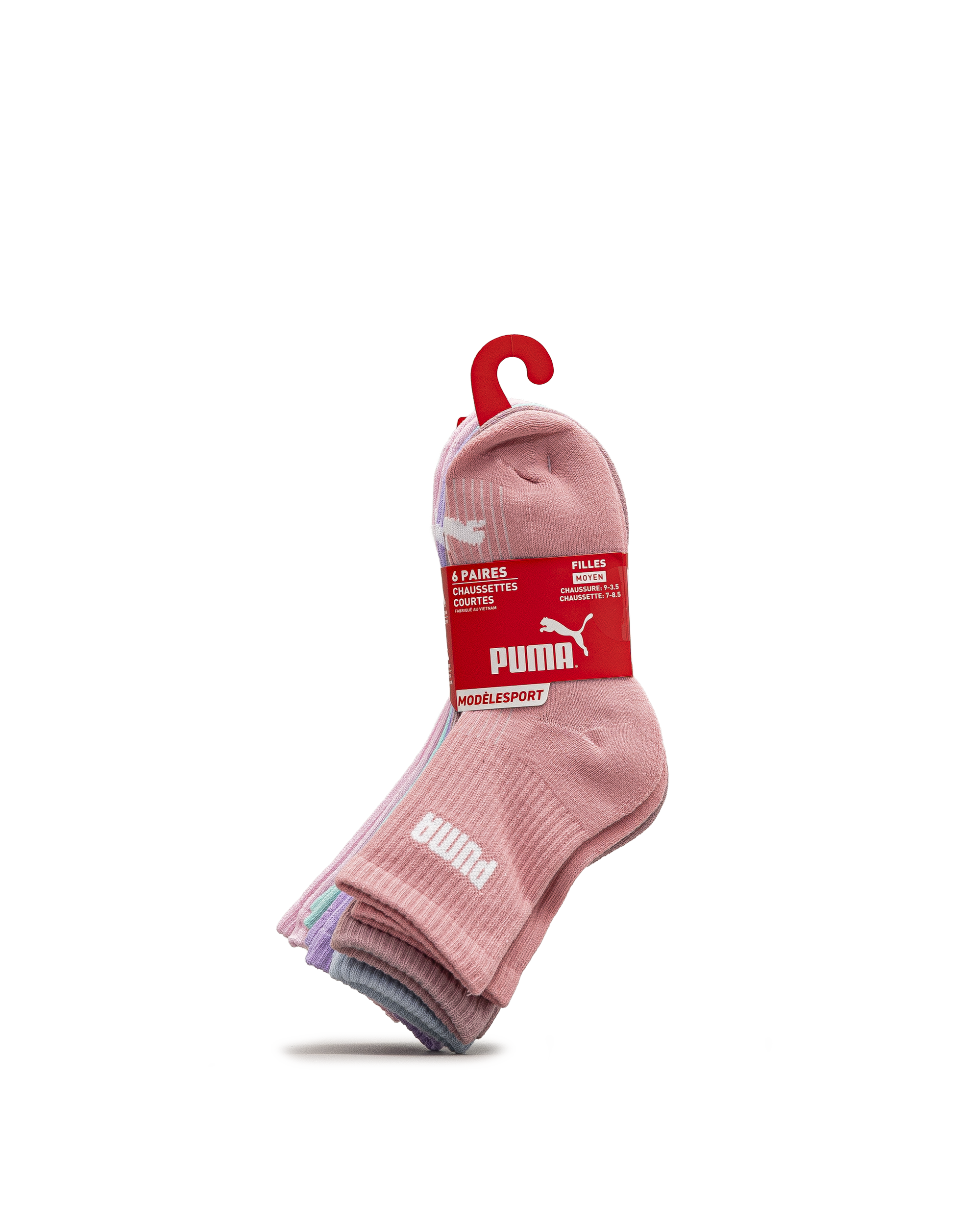 Girls 6pp low crew socks  - Multicolore - #97B-04