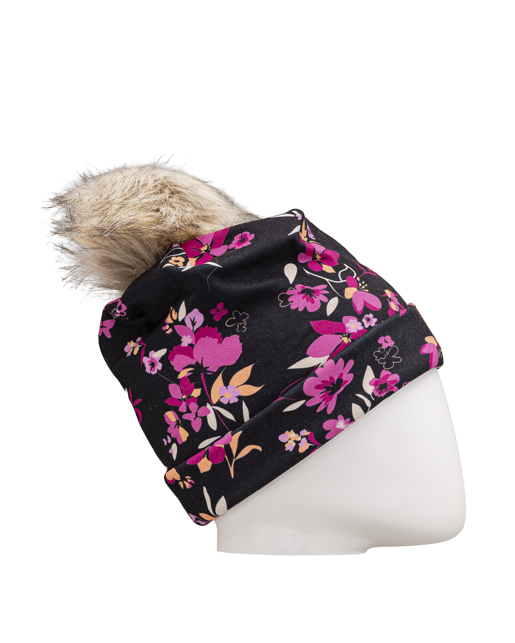 Tuque pompom jersey 5 14y - Fleur  - #97D-17