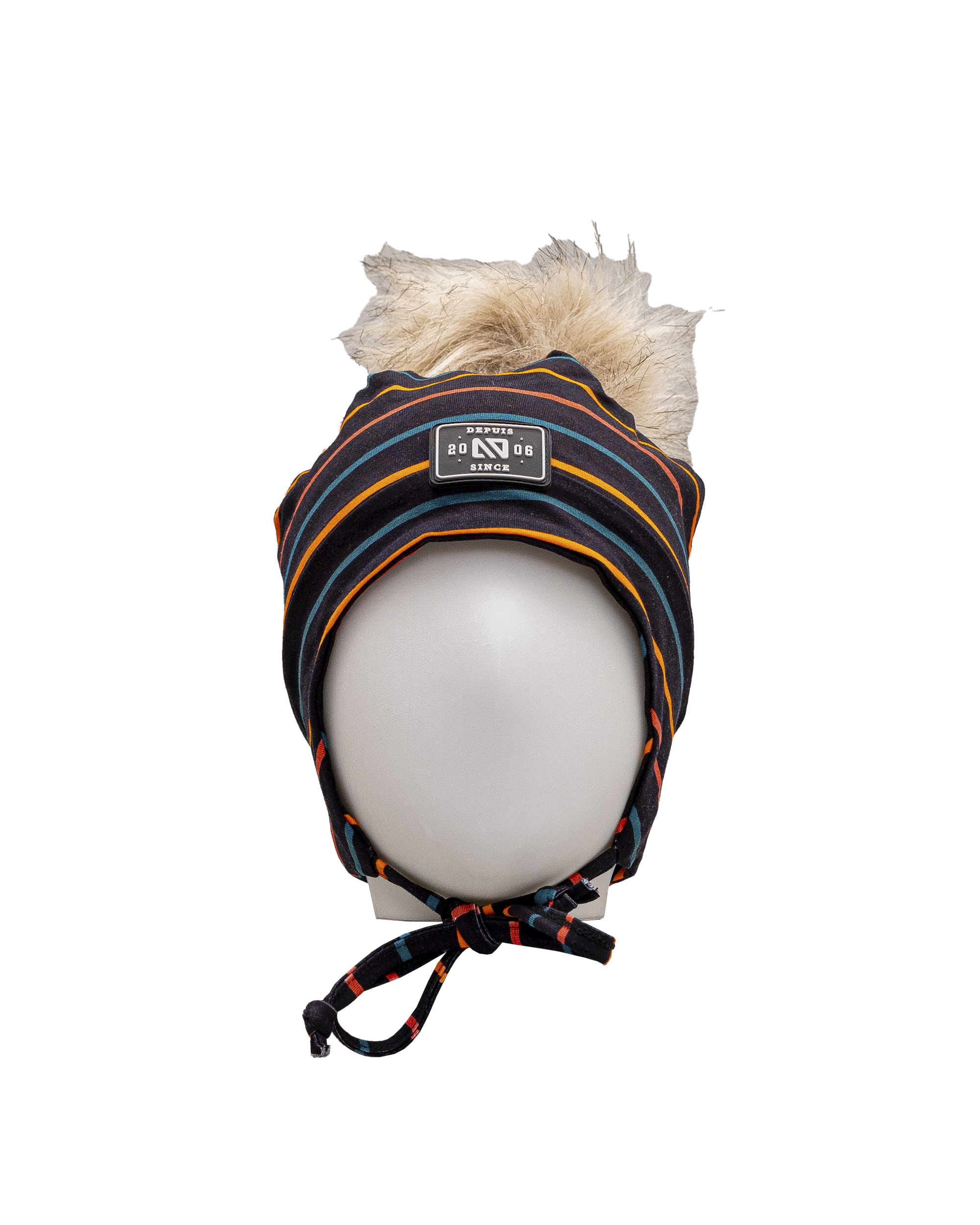 Tuque pompom jersey 2 6y  - Noir multi - #97D-205