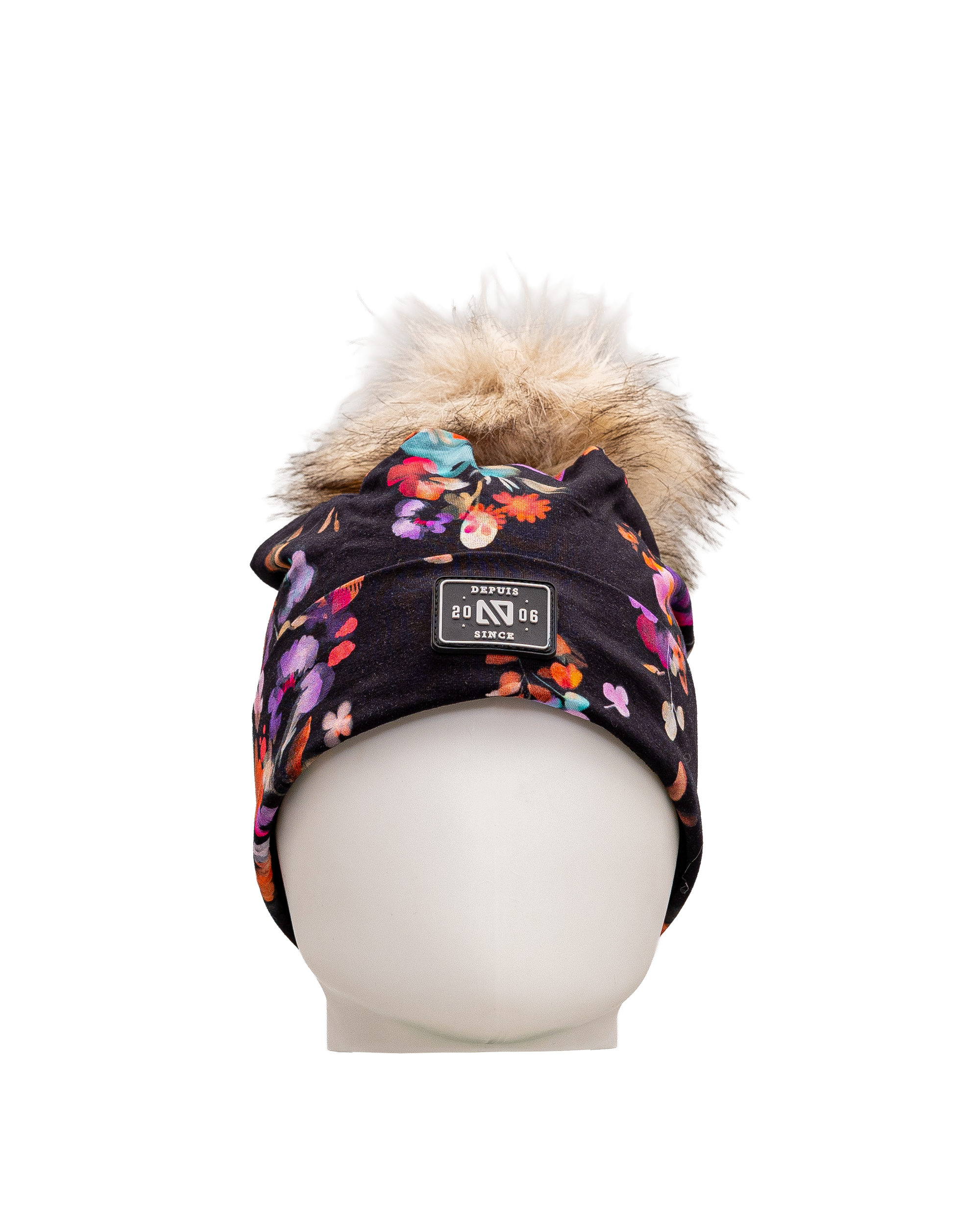 Tuque pompom jersey 5 14y - Fleur - #97D-206
