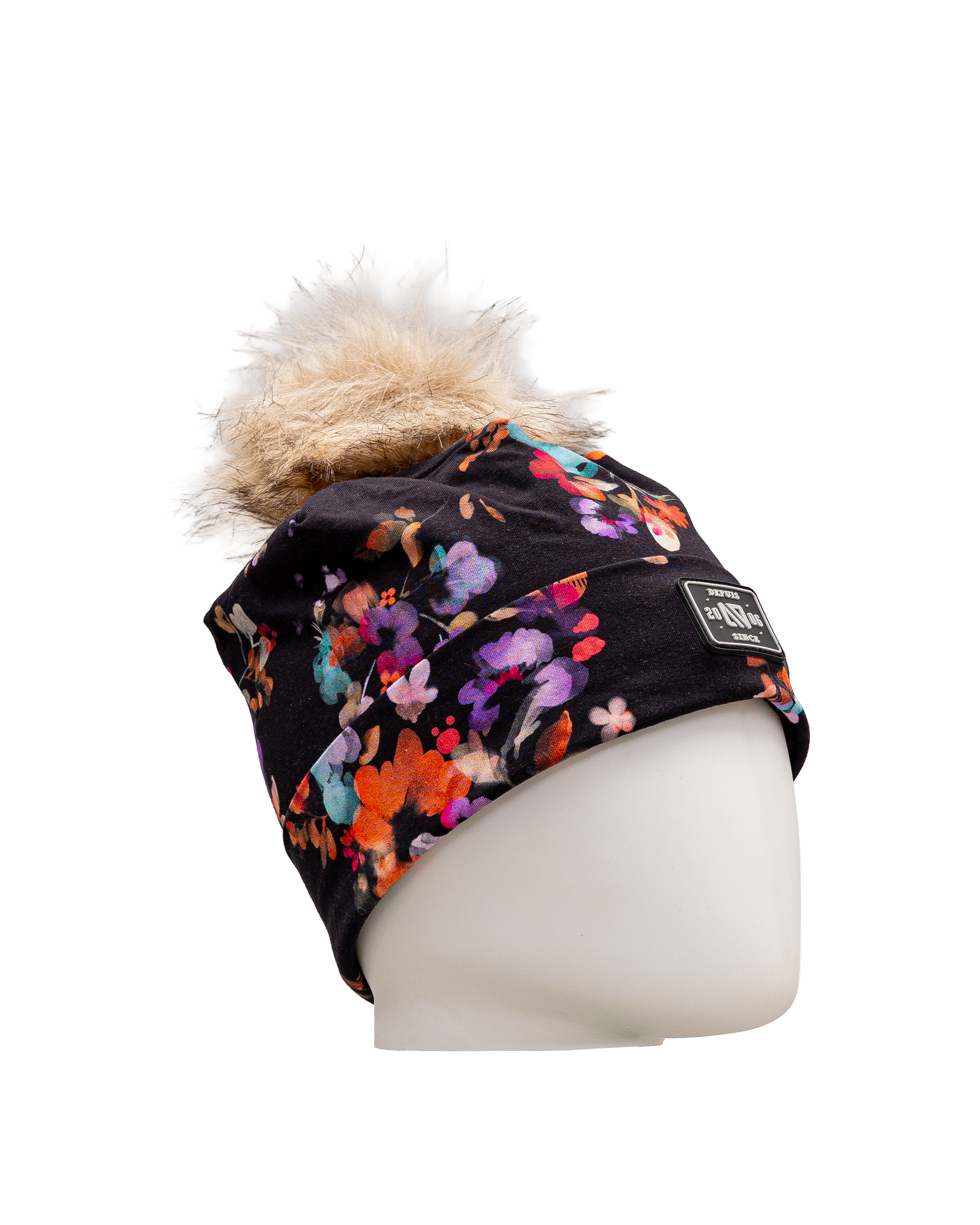 Tuque pompom jersey 5 14y - Fleur - #97D-206
