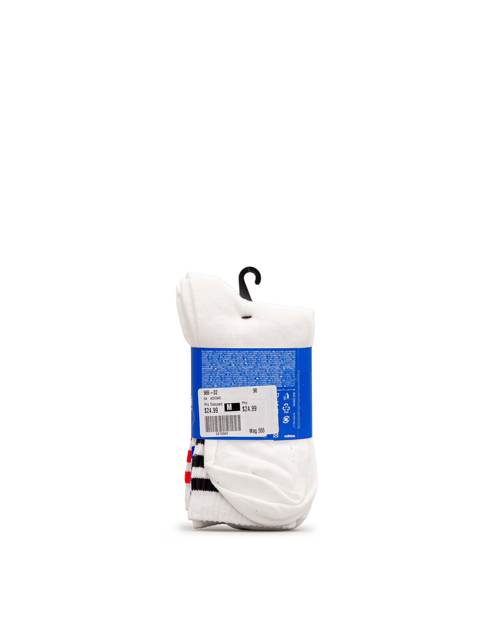 3s crew socks 3p  - Blanc - #98B-02