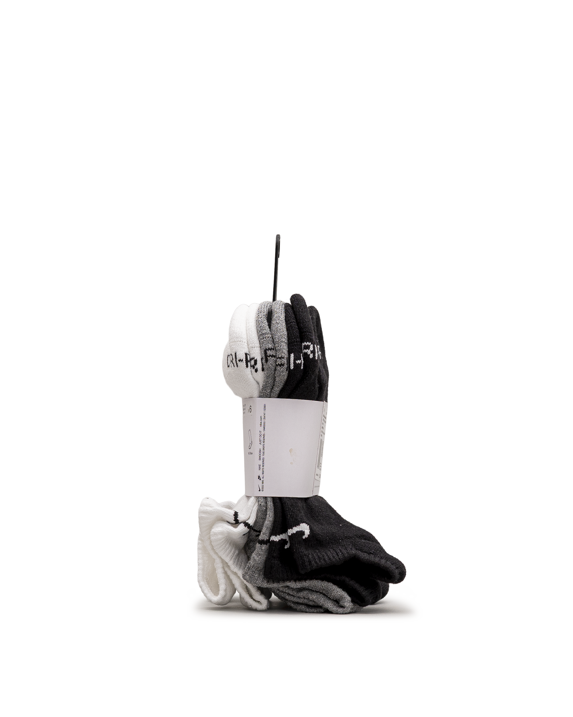 Training no show sock 6pk - Noir multi - #98B-06