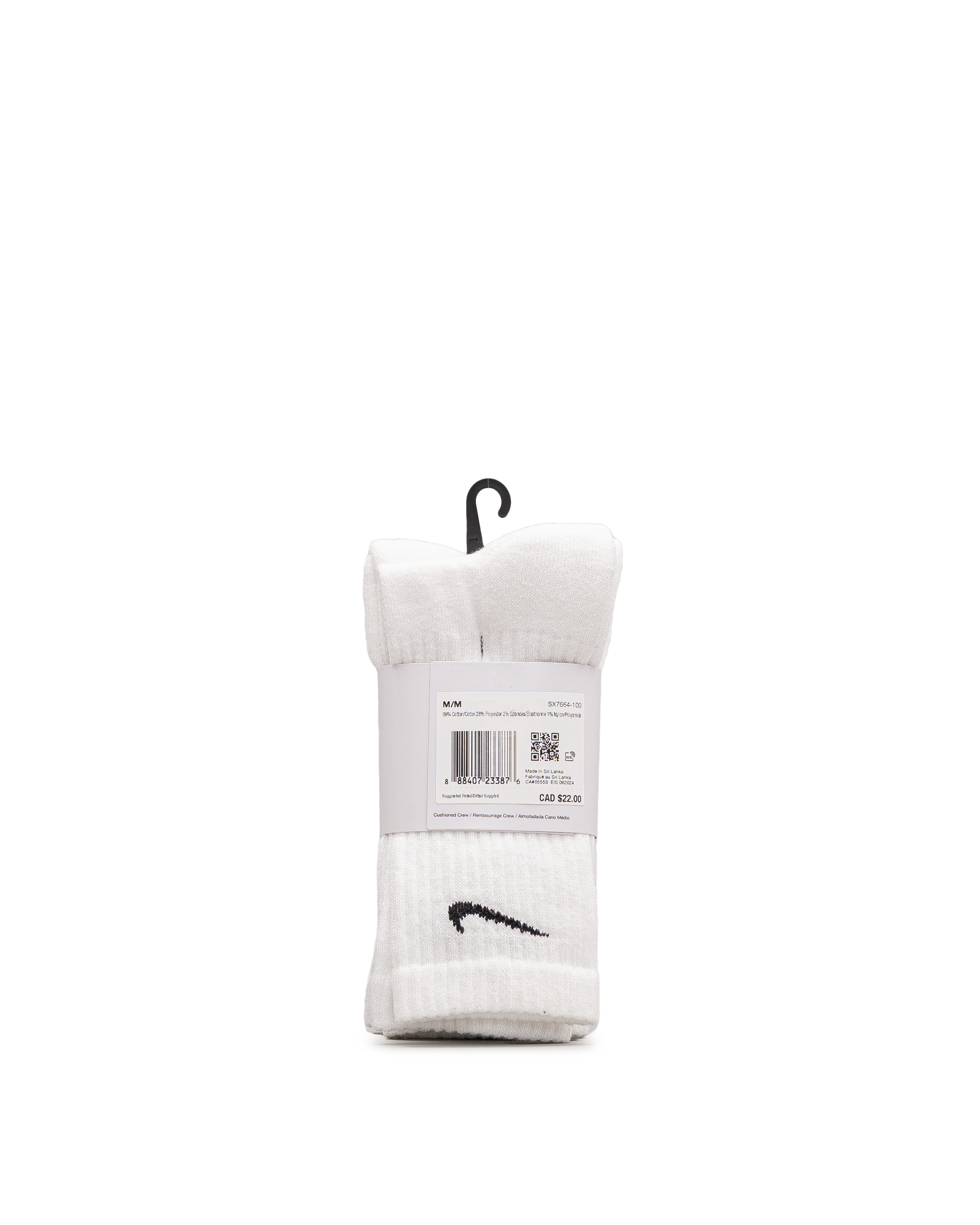 Training crew socks 3pk - Blanc - #98B-09