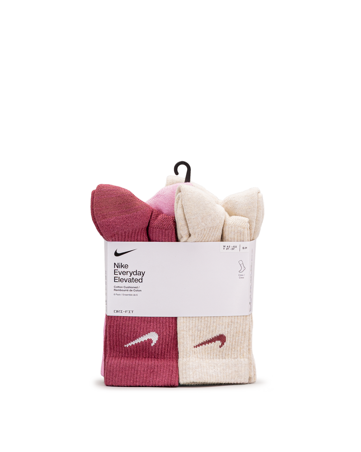 Ed elvd crew 6pk  - Rose - #98B-12
