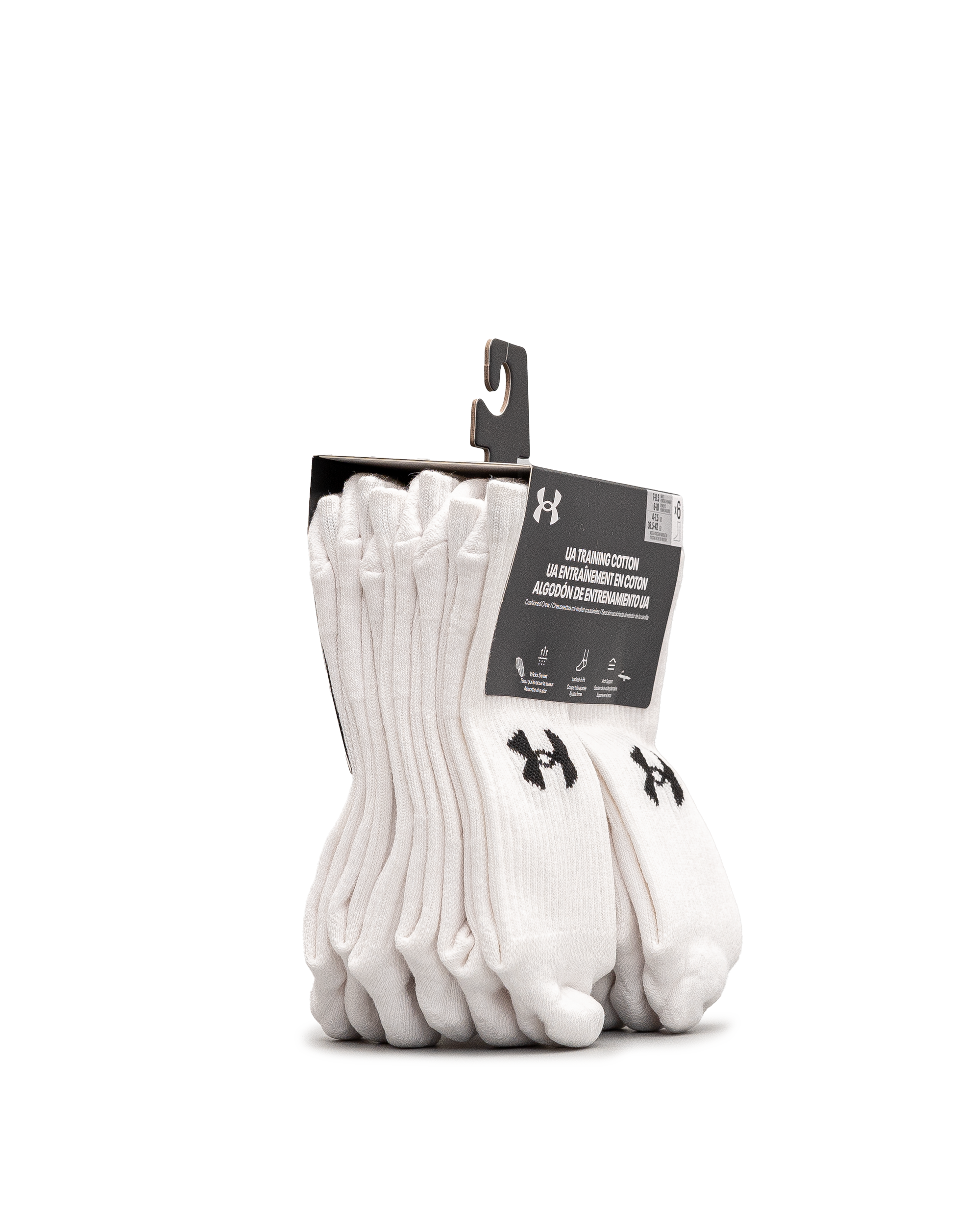 Unisex 6pk crew - Blanc - #98B-14