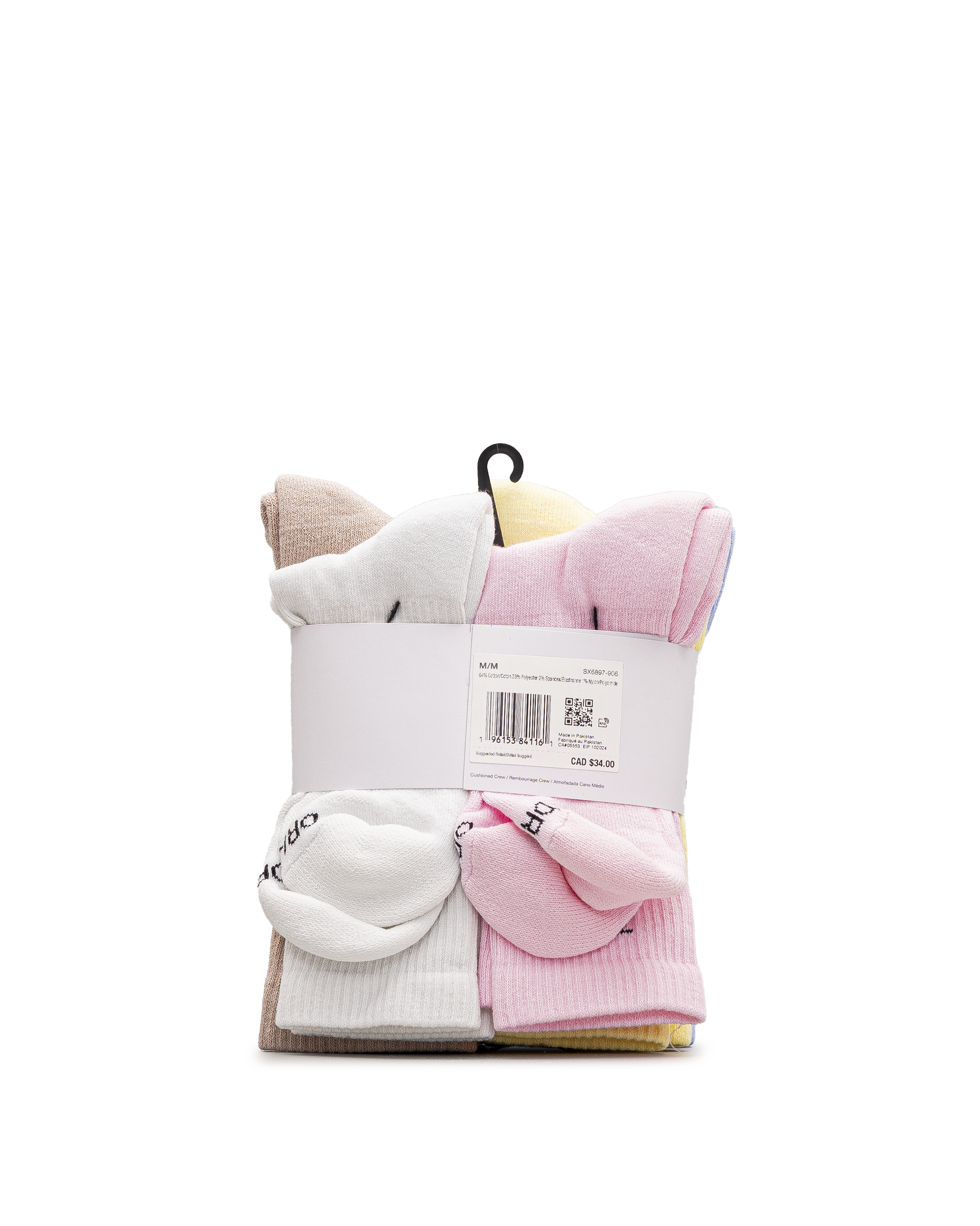 Unisex training socks 6pk - Rose pale - #98B-15