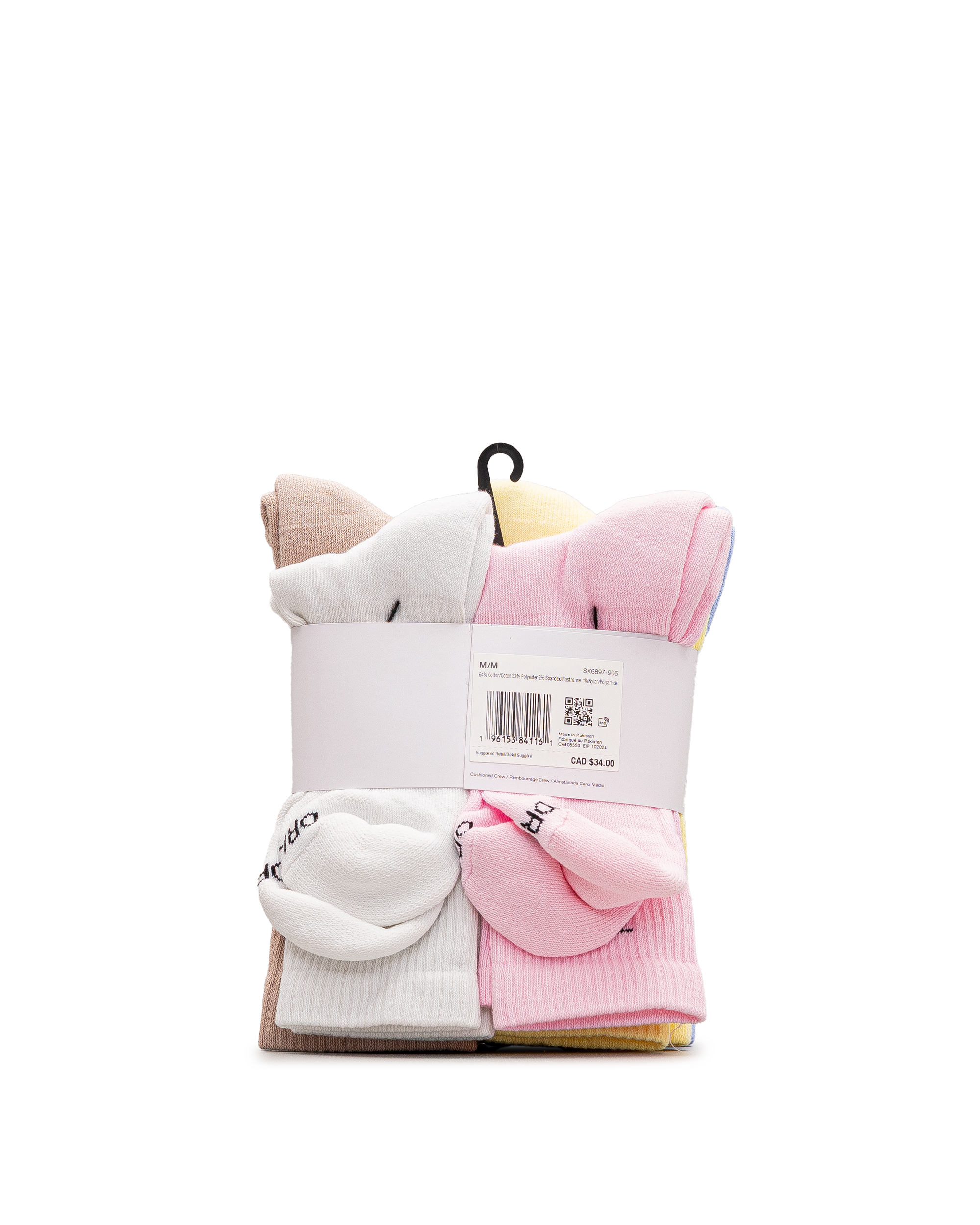 Unisex training socks 6pk - Rose pale - #98B-15