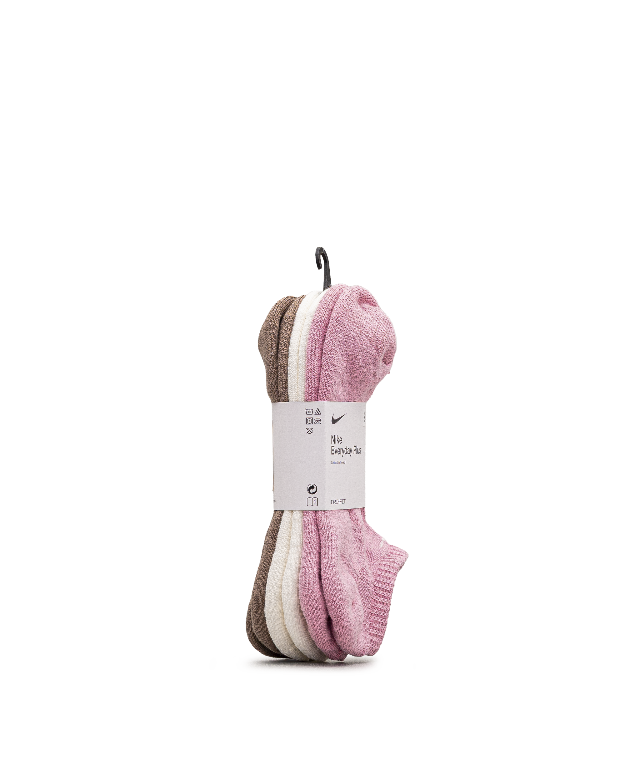 Unisex no show socks 3pk  - Rose pale - #98B-20