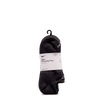 Unisex no show socks 3pk  - Noir - #98B-20